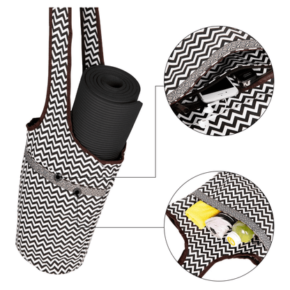 JupiterGear Yoga Mat Carrying Tote Bag with Large Pockets