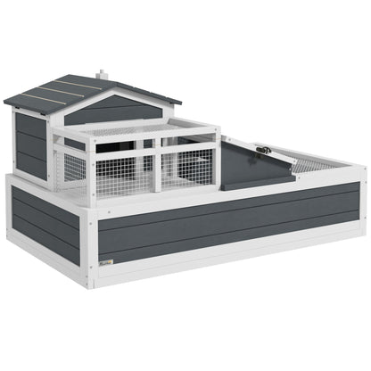 Two-Story Wooden Tortoise Table & Habitat (Three-Room Villa)