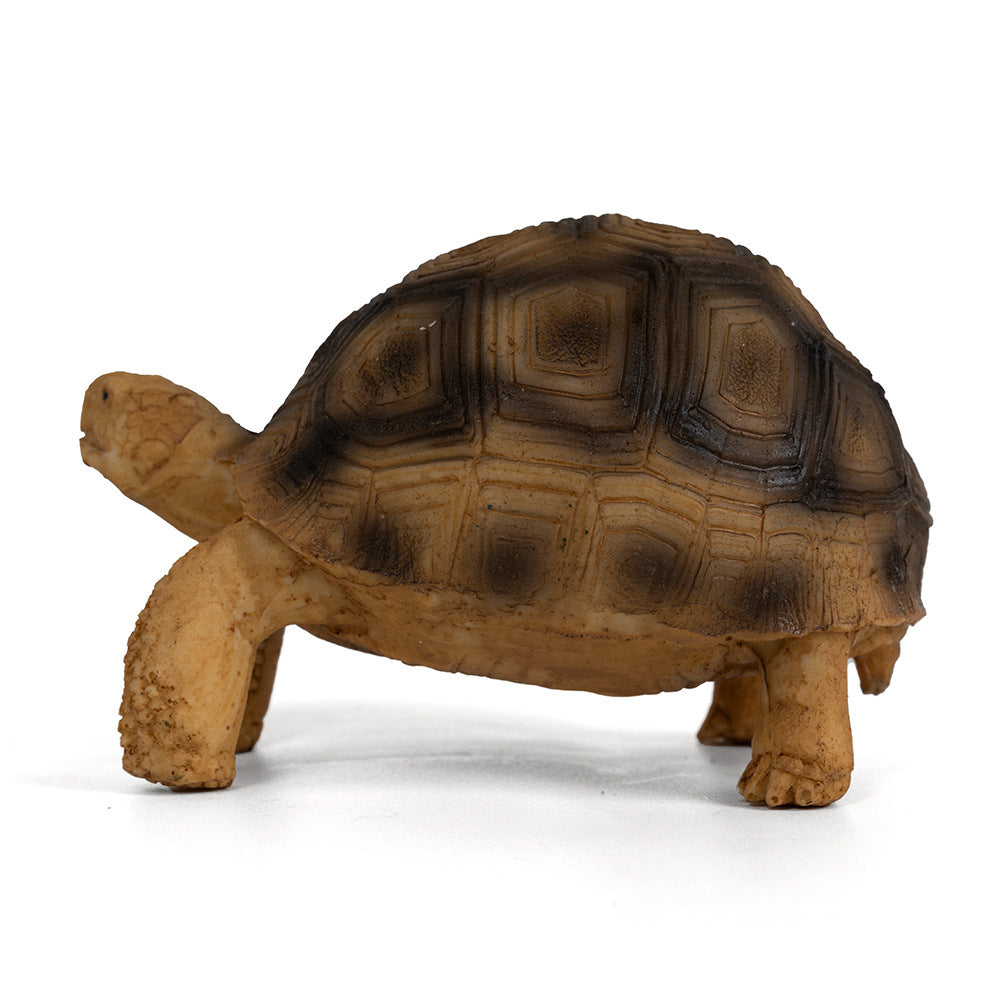 Realistic Resin African Spurred (Sulcata) Tortoise Figurine