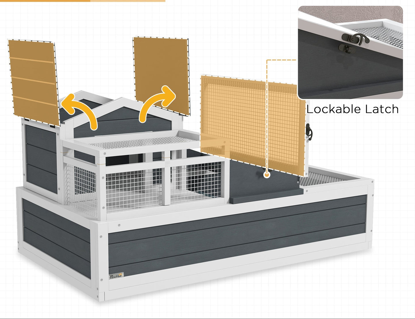 Two-Story Wooden Tortoise Table & Habitat (Three-Room Villa)