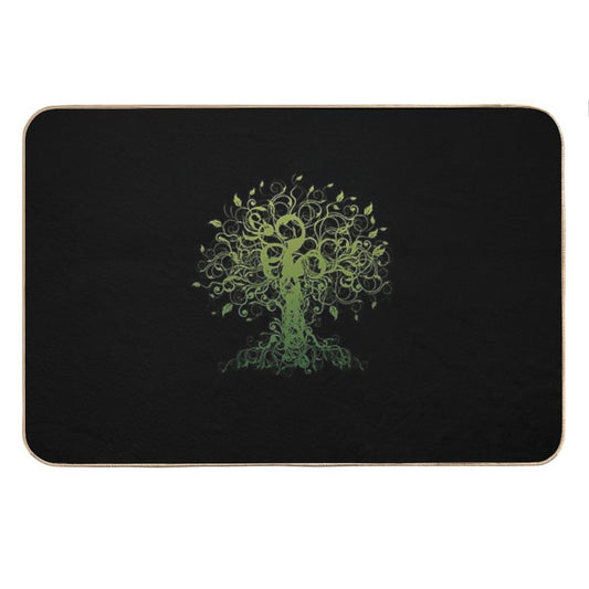 Meditate, Meditation, Spiritual Tree Yoga Bath Mat