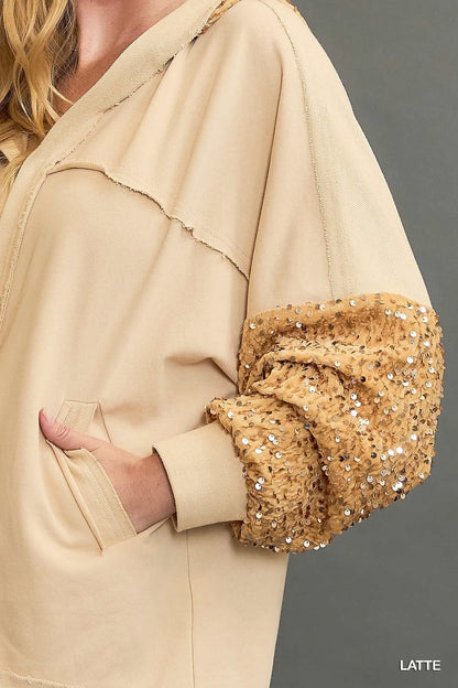 Garden Naked Sequined French Terry Jacket