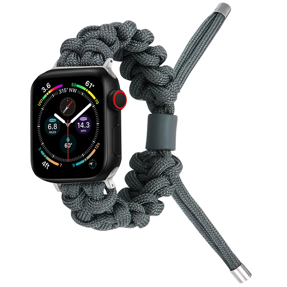 Outdoors Survival Rope Apple Watch Armband Series 11/10/9/8/7/6/5/4/ SE / Ultra 1/2/3