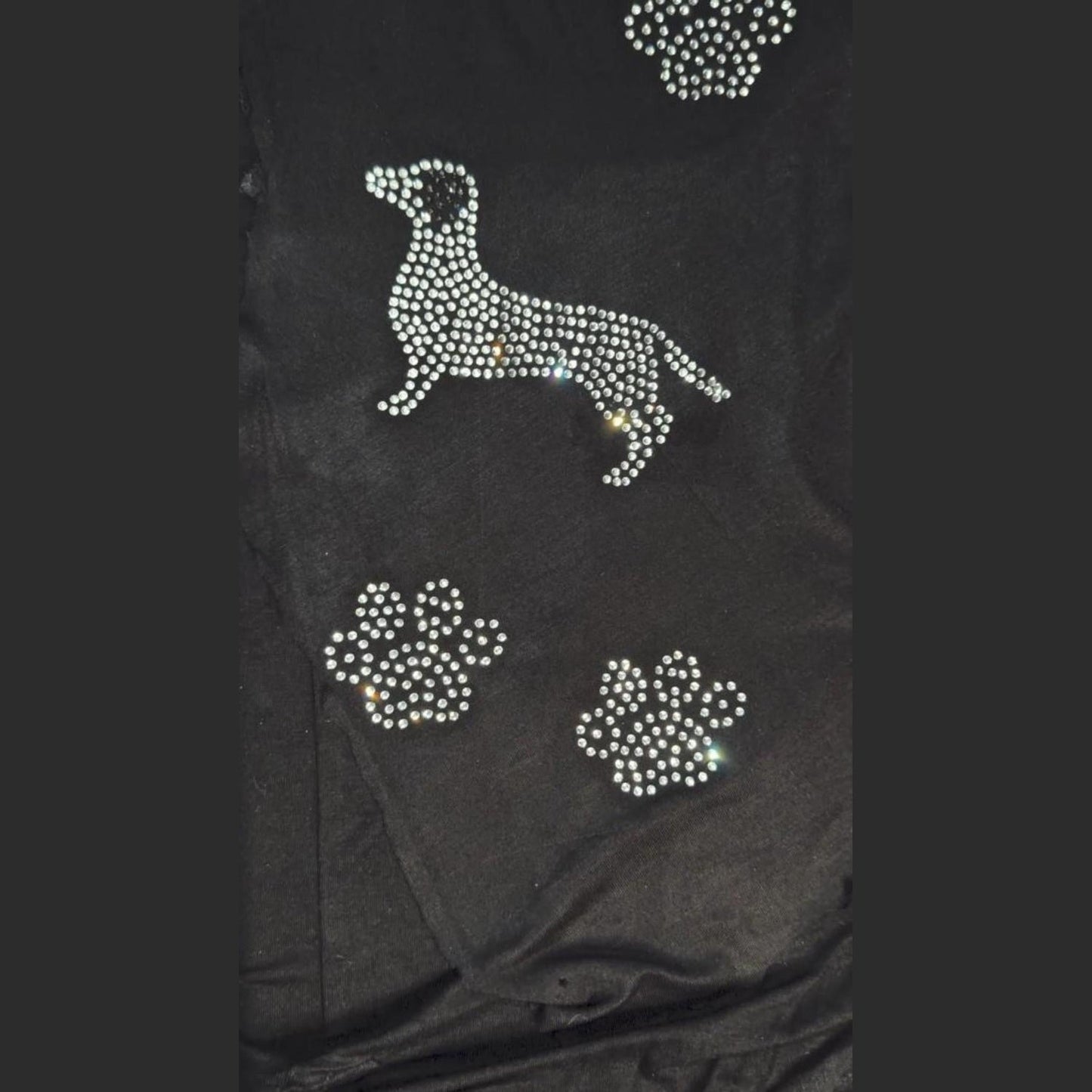 Dachshund Sparkle Leggings â€“ Rhinestone Glam for Dog Lovers with Pockets