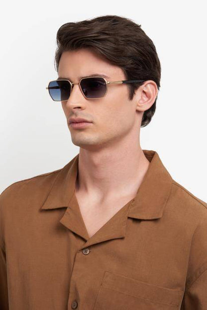 David Beckham DB 1174/S Men's Square Sunglasses - Gold/Black 55mm