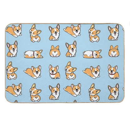 Kawaii Corgi Bath Mat