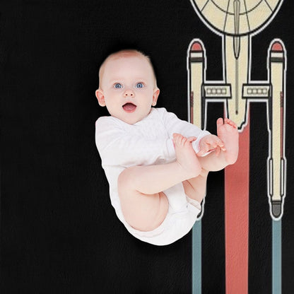 USS Enterprise Star Trek Throw Blanket