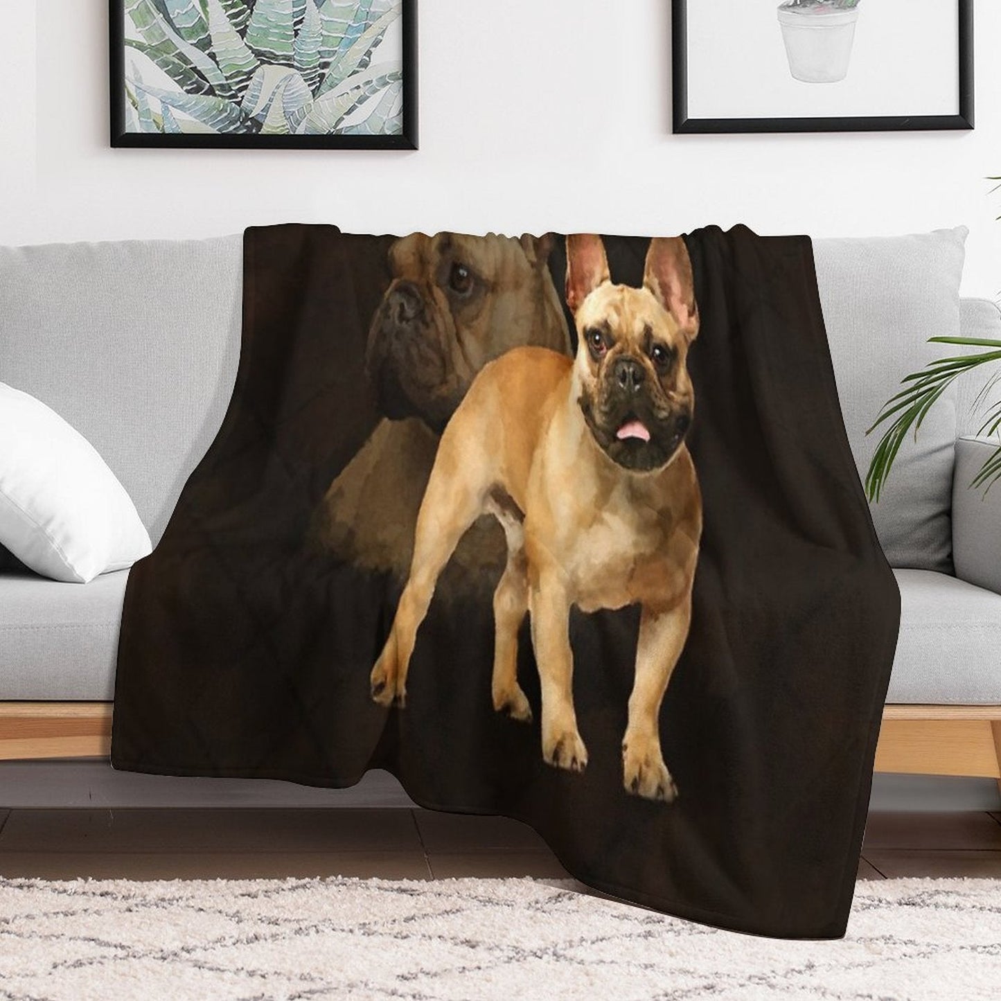 French Bulldog -Frenchie Dog Throw Blanket