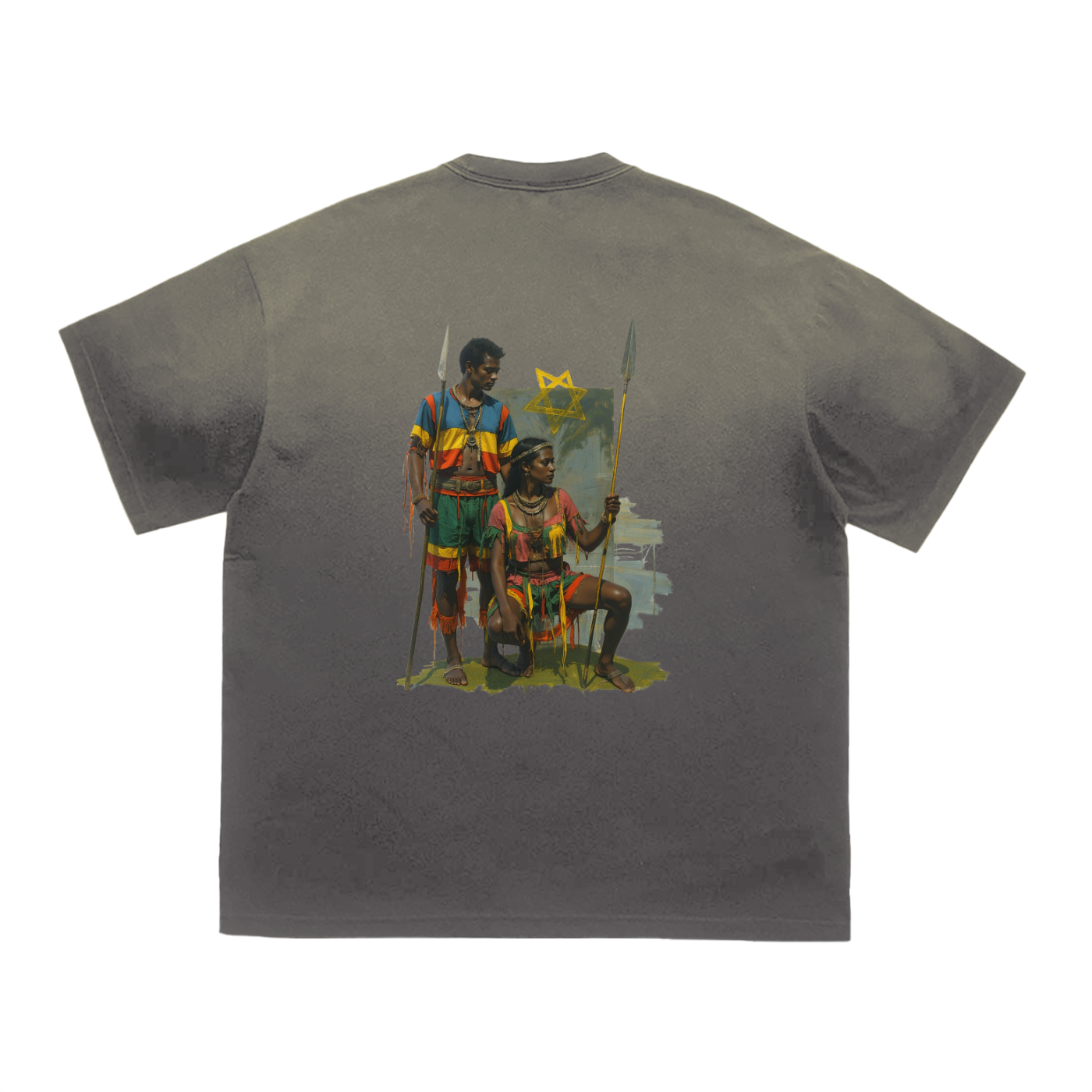 Amaru Khan Stars Cinco Dyed Gradient T-Shirt