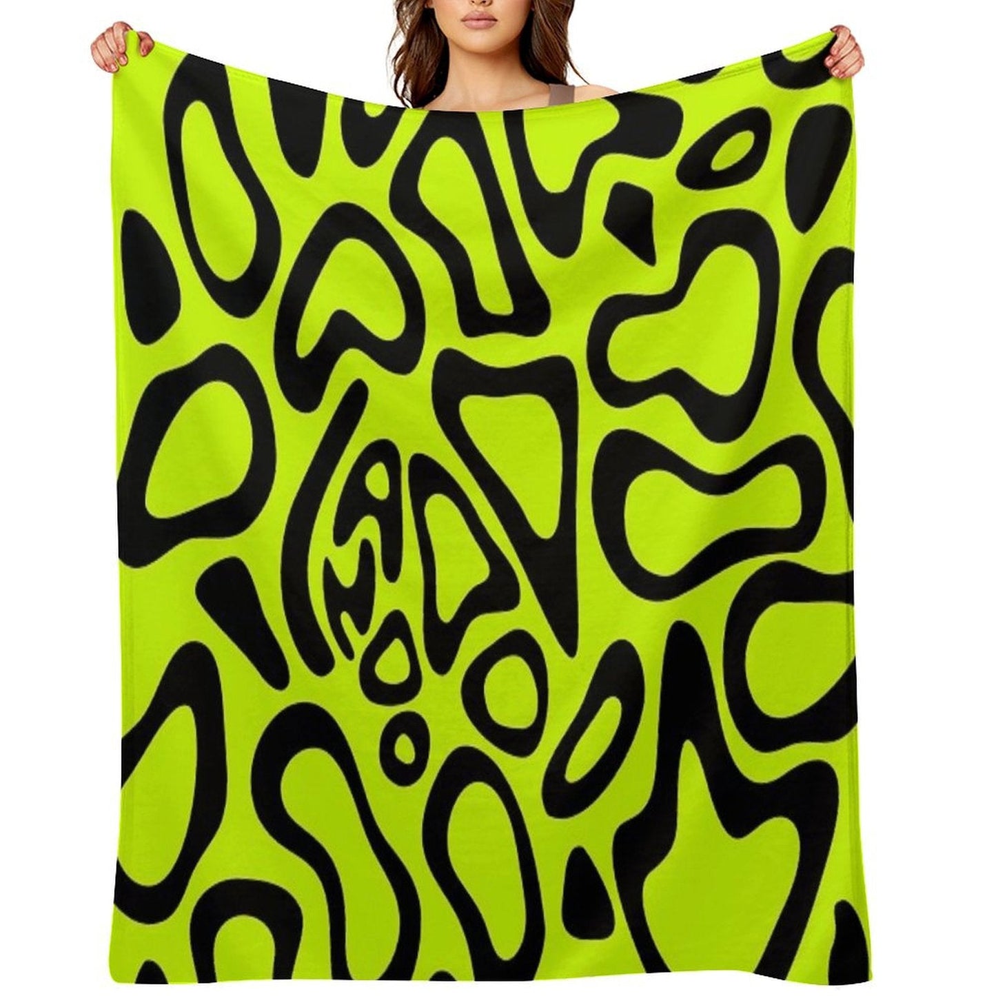 Lando Norris 2024 Helmet Pattern Black Throw Blanket