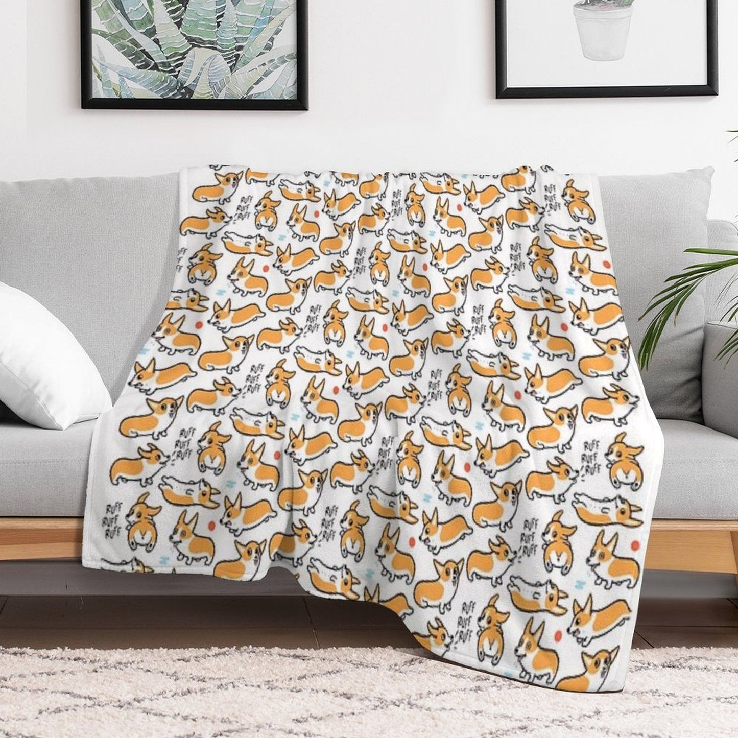 Cutie Corgis Throw Blanket