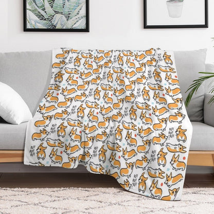 Cutie Corgis Throw Blanket