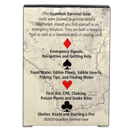 Quake Kits Survival Playing Cards | Essential Skills on Every Card