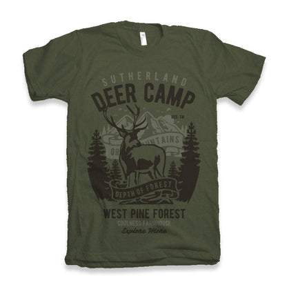 Deer Camp Men's Bamboo Viscose/Organic Cotton Short Sleeve Graphic T-Shirt