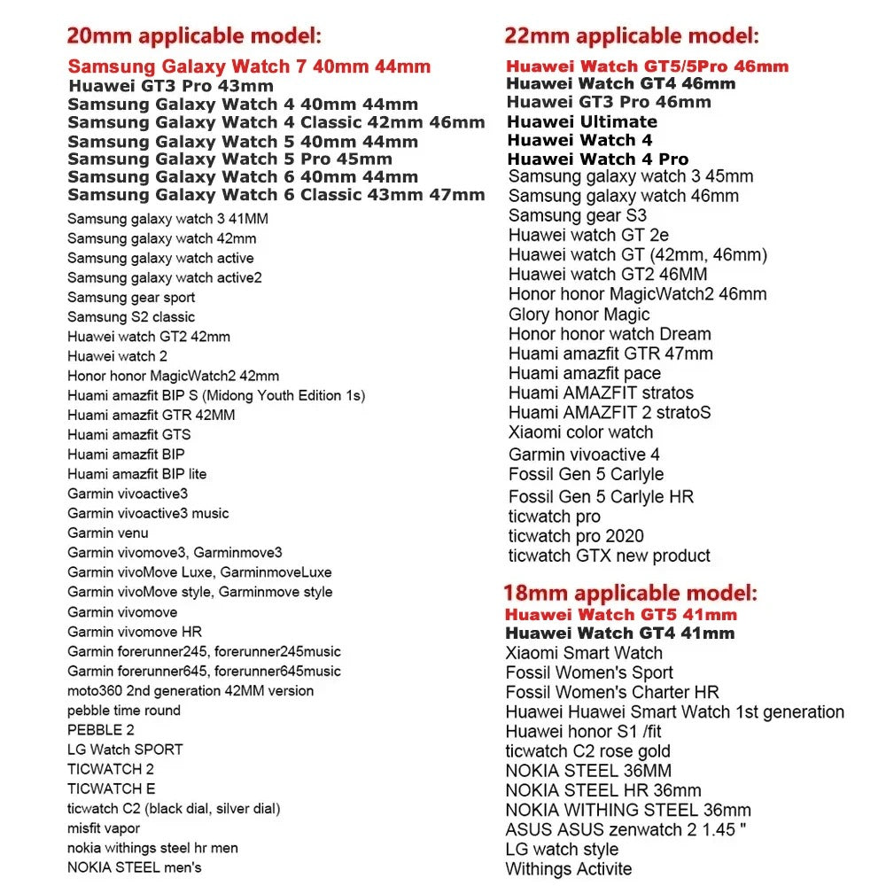 22mm, Strap for Samsung Galaxy Watch 7 FE 6 5 4 5Pro 6/4Classic Silicone Band for Huawei GT5 Pro 46mm GT4/3Pro Bracelet (Kopya) (Kopya)