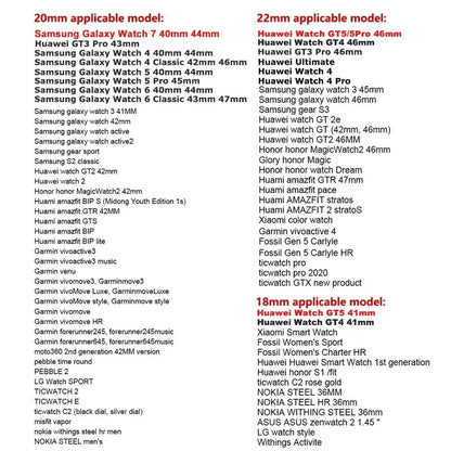 22mm, Strap for Samsung Galaxy Watch 7 FE 6 5 4 5Pro 6/4Classic Silicone Band for Huawei GT5 Pro 46mm GT4/3Pro Bracelet (Kopya) (Kopya)