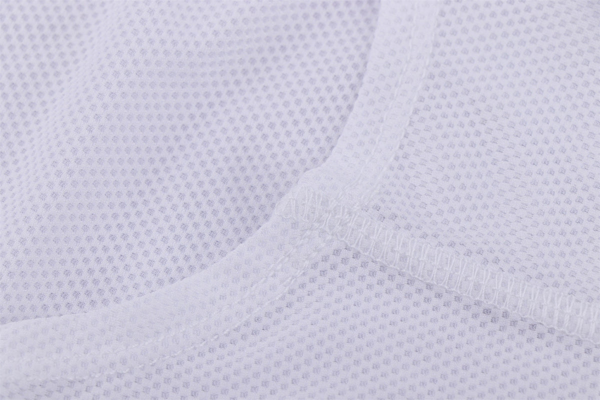 Men's Mesh Base Layer - White Long Sleeve Cycling Undershirt