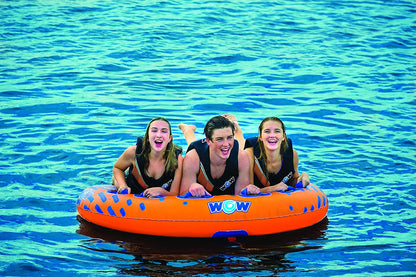 WOW Sports Nova 3 Person 3P Towable Deck Tube (22-WTO-3985)