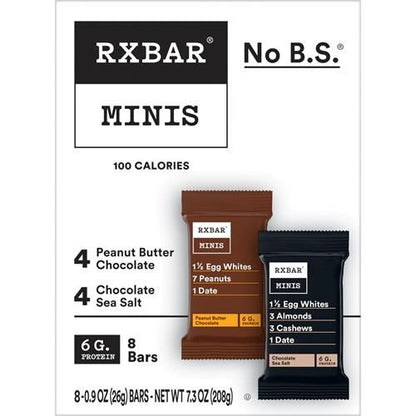 Rxbar Minis Protein Bars, Protein Snack, Snack Bars, Variety Pack, 7.3Oz Box (8 Bars)