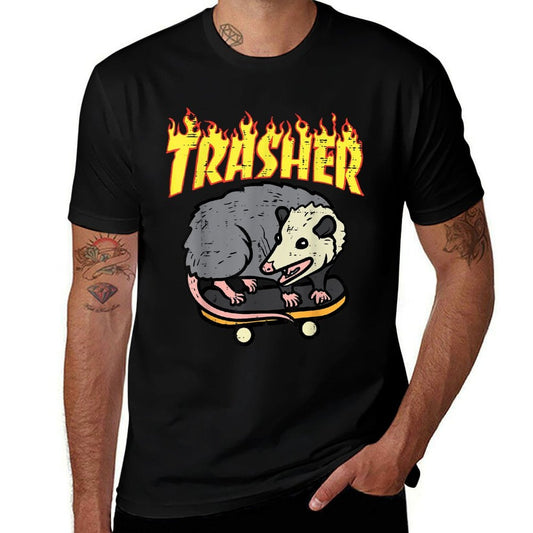 Opossum Skateboard Trasher Funny Possum Skater Men Boys Kids  Soft T-Shirt