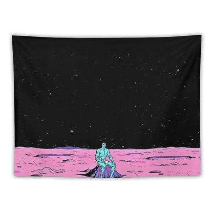 (Fixed) Dr. Manhattan Sitting on Mars (comic) Tapestry