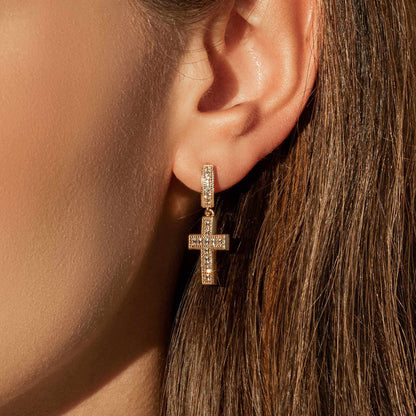 Divine Cross Earrings