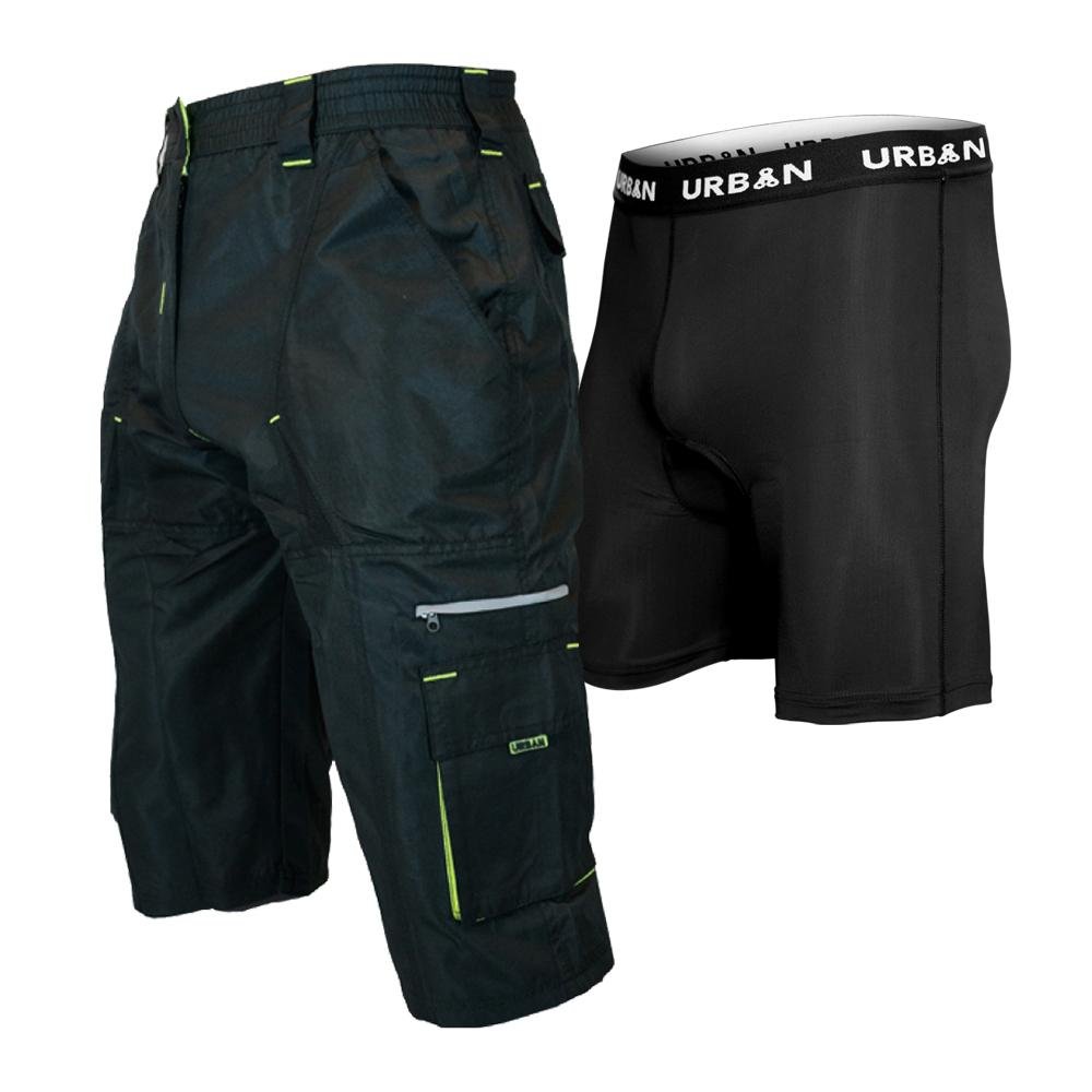 DK Gravel Shorts I — Long Baggy MTB Shorts (1/2 Pants) with 7 Pockets & Side Vents
