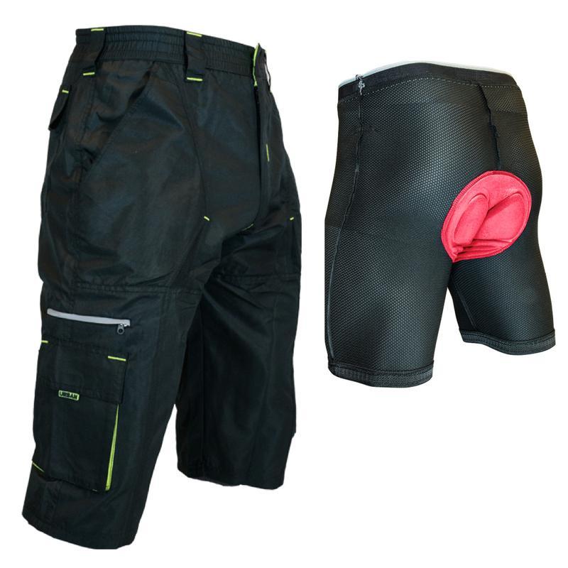 DK Gravel Shorts I — Long Baggy MTB Shorts (1/2 Pants) with 7 Pockets & Side Vents