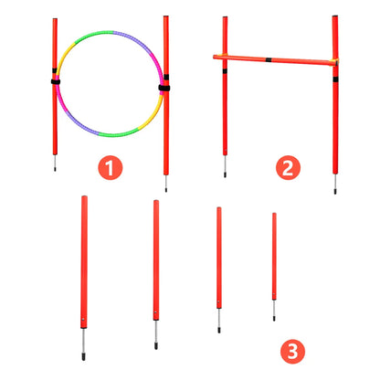 dsers Dog Agility Training Set with Adjustable Obstacles