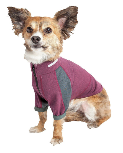 Dog Helios ® 'Eboneflow' Mediumweight 4-Way-Stretch Flexible And Breathable Performance Dog Yoga T-Shirt