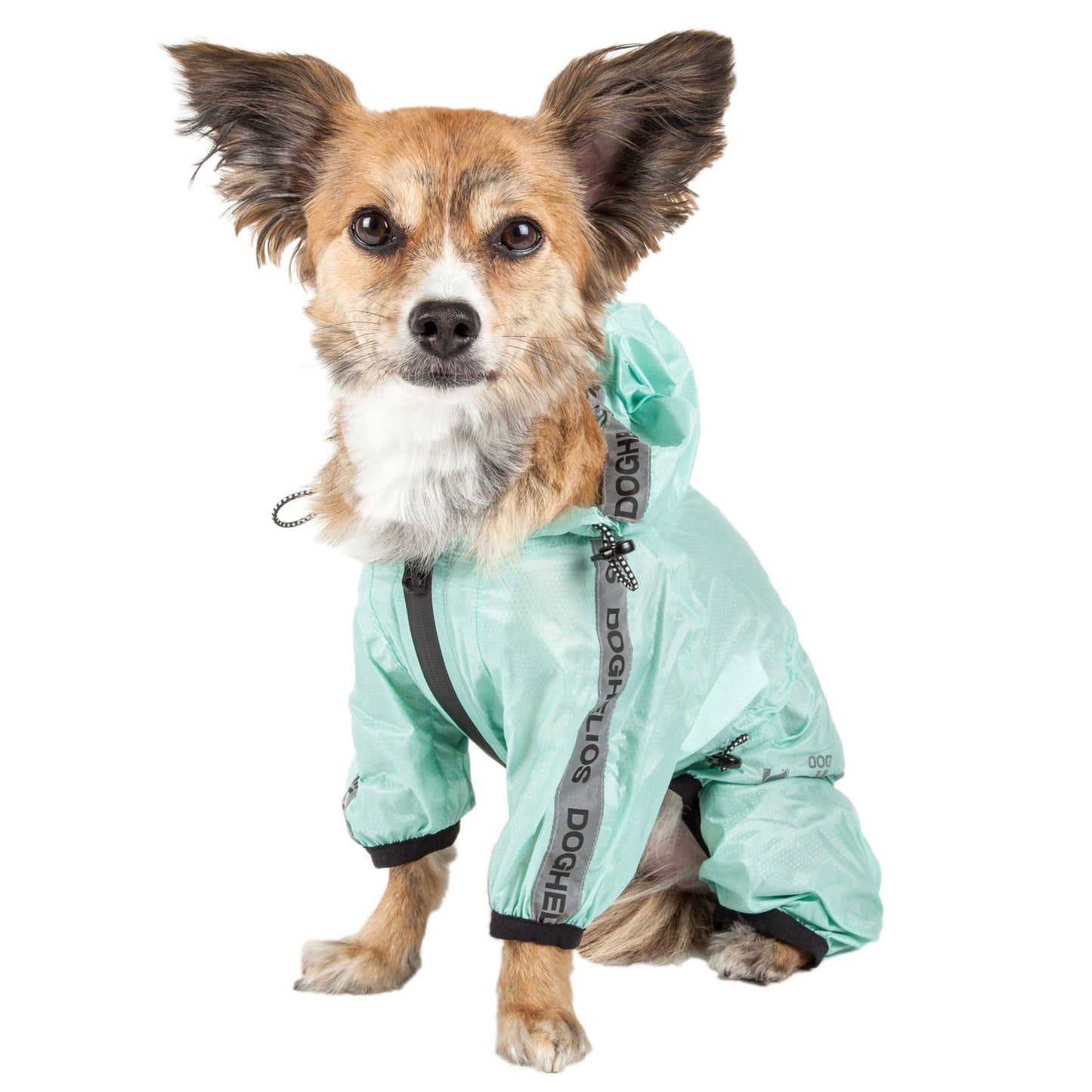 Dog Helios ® 'Torrential Shield' Waterproof and Adjustable Full Body Dog Raincoat
