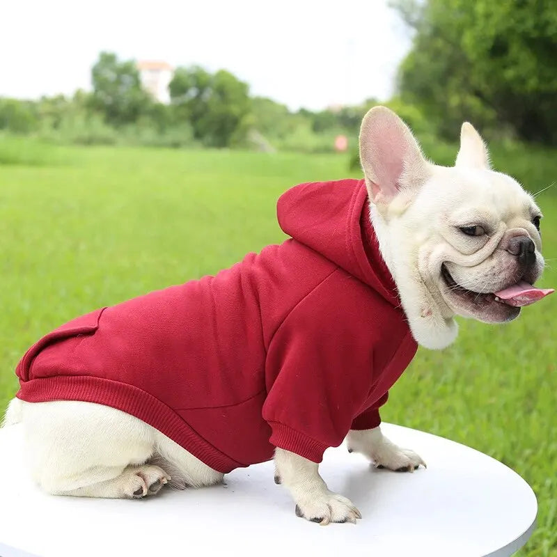My Store Red Dog Hooded Sweater Cozy Pet Clothing