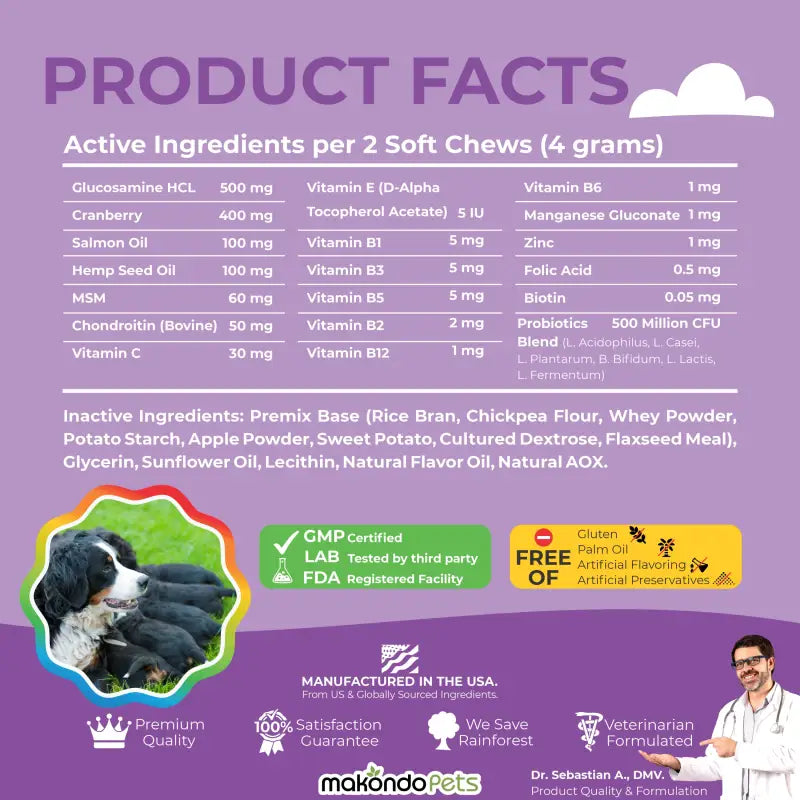 Dog Prenatal Vitamins - 120 Soft Chews