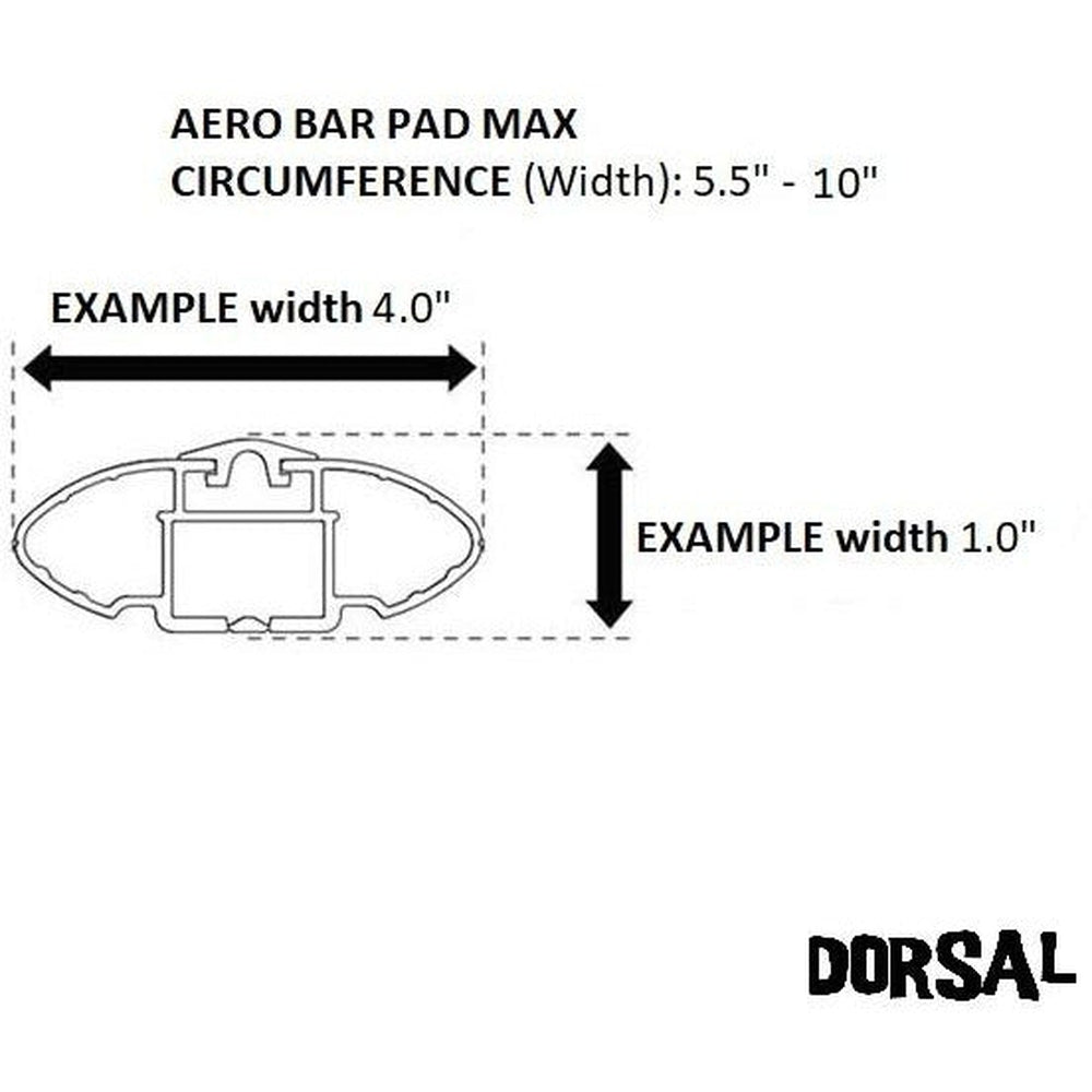 DORSAL Aero Roof Rack Pads - SunGuard (No Fade) for Wide Crossbars Thule Yakima Style - Set of 2 for Surfboards Kayaks SUP Snowboards Paddleboard