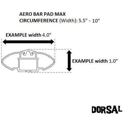 DORSAL Aero Roof Rack Pads - SunGuard (No Fade) for Wide Crossbars Thule Yakima Style - Set of 2 for Surfboards Kayaks SUP Snowboards Paddleboard