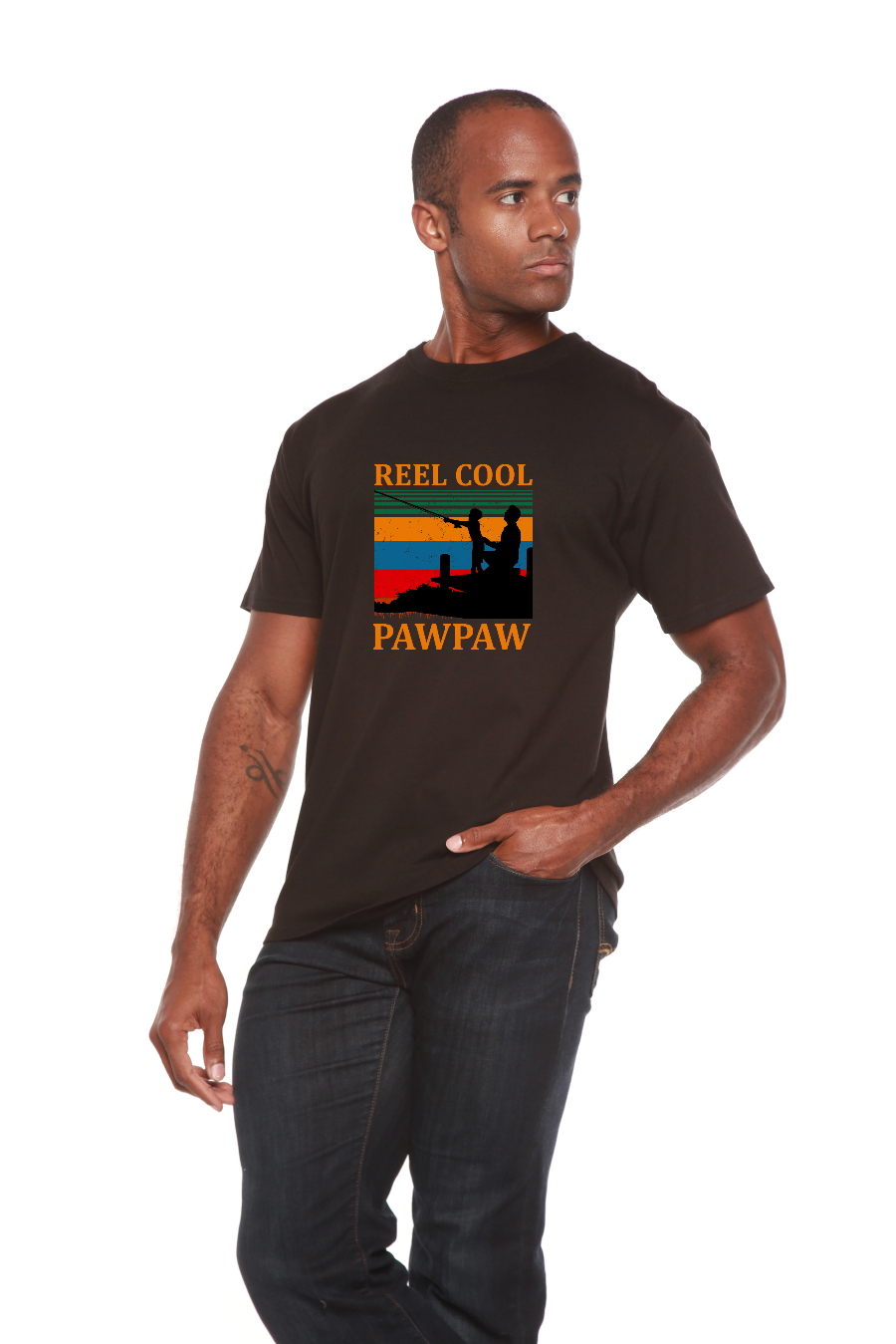 Real Cool Pawpaw Men's Bamboo Viscose/Organic Cotton Short Sleeve Printed T-Shirt