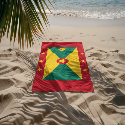 Grenada Flag Beach Towel