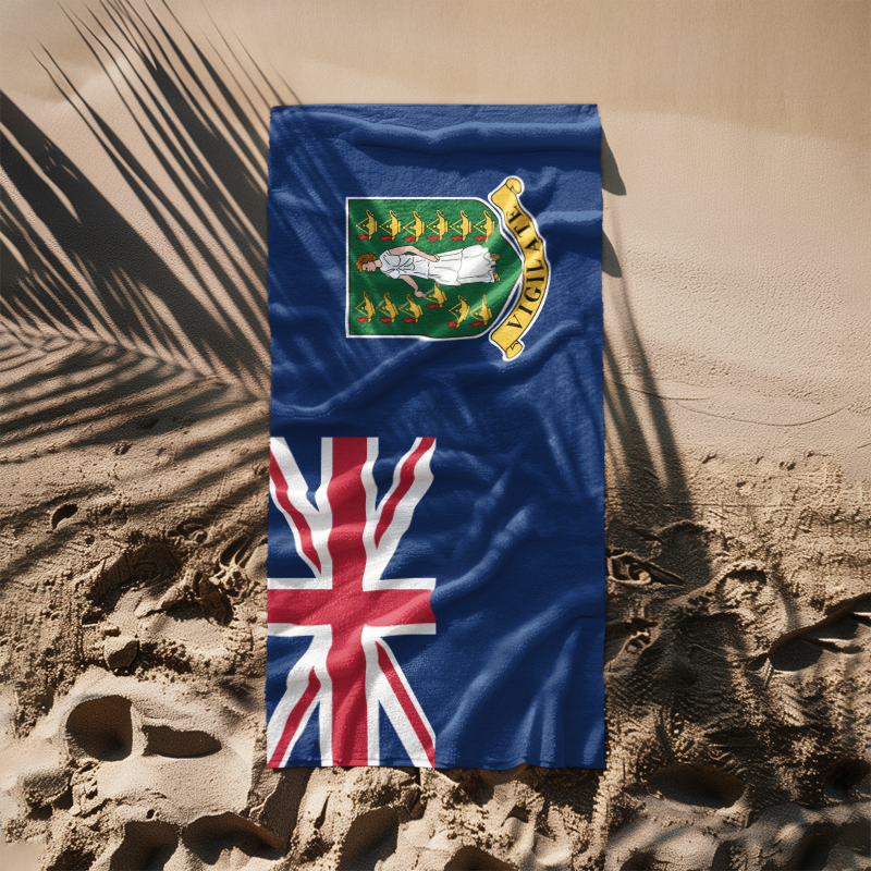 British Virgin Islands Flag Beach Towel