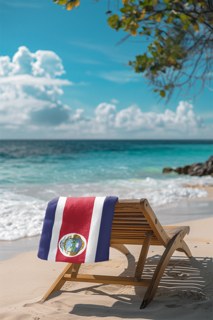 Costa Rica Flag Beach Towel