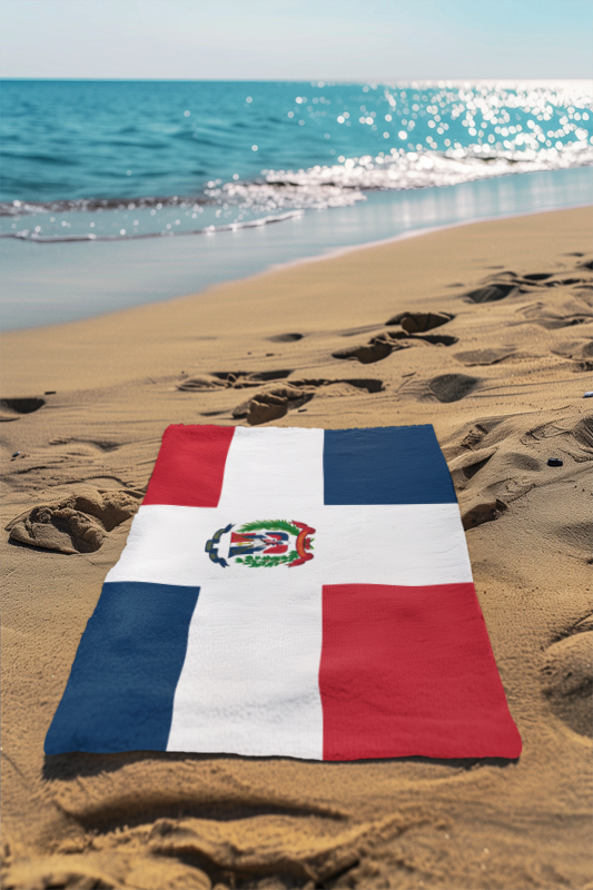Dominican Republic Flag Beach Towel