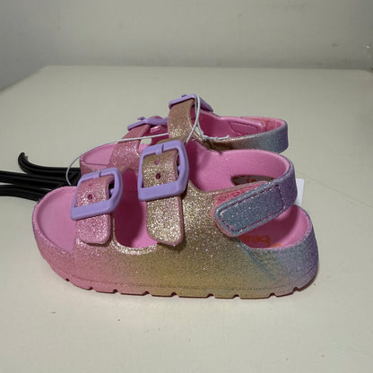 Jumping Beans Girls' Rainbow Glitter Sandals – Toddler Size S (5T/6T) – NWT