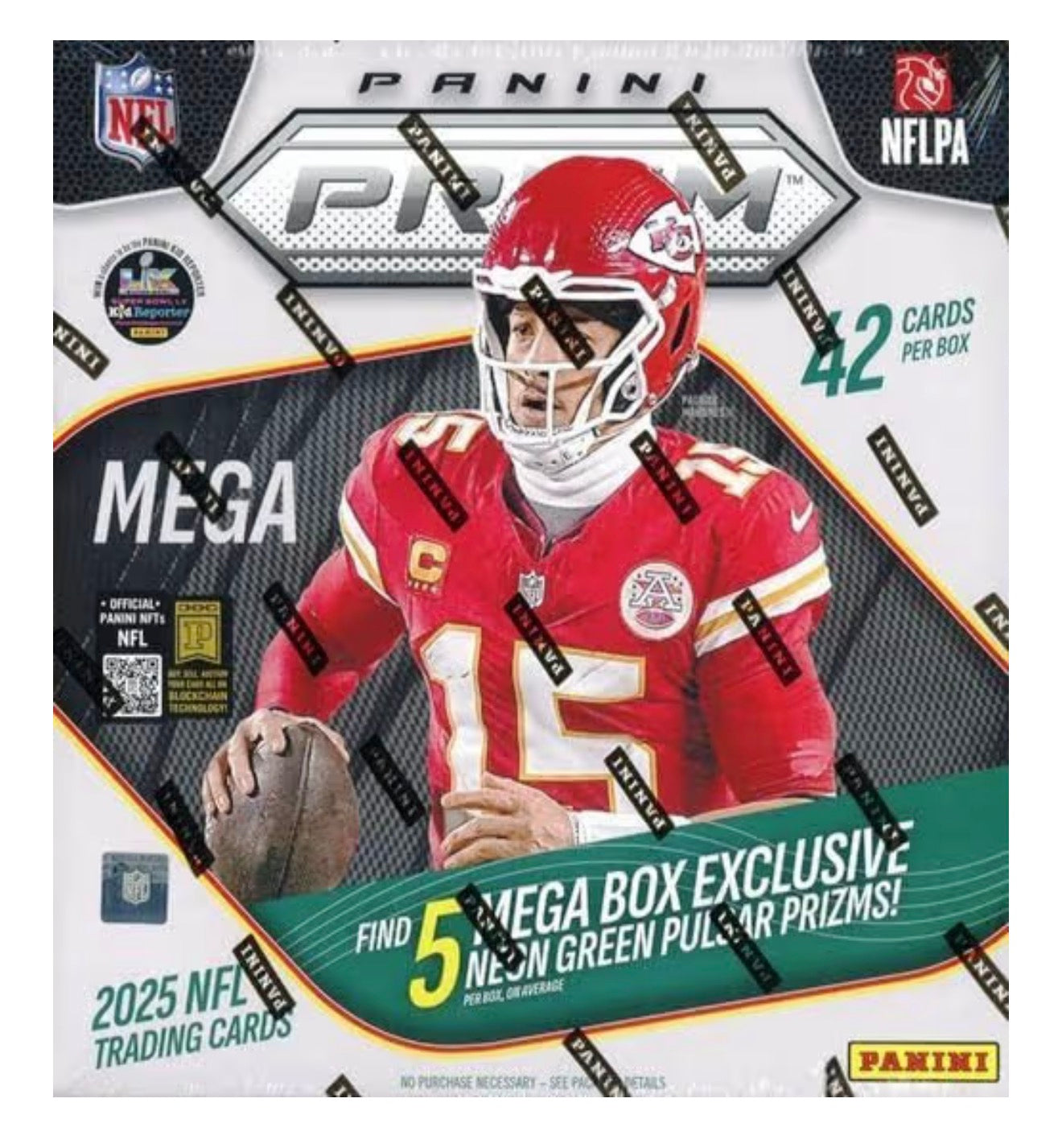 2025 Panini Prizm Football Mega Box - Factory Sealed - 42 Cards
