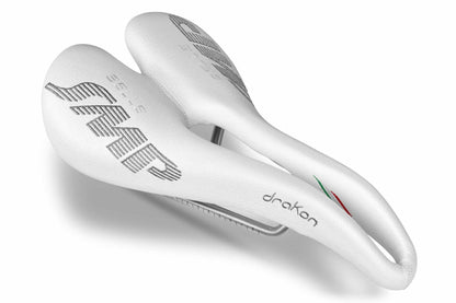 Selle SMP Drakon Saddle with Steel Rails (White)