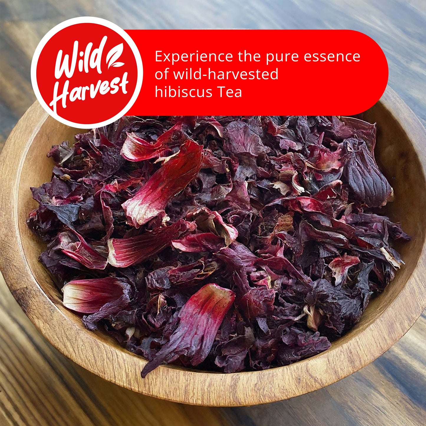 Akshit 50 Hibiscus Ginger Tea Bags – Natural Hibiscus Tea Blend with Hibiscus Flowers & Ginger Root, Stress Relieving & Energy Tea