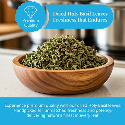 Akshit Dried Tulsi / Holy Basil Leaves | Tulsi Tea | Holy Basil Tea - 2.6oz