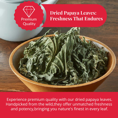 Akshit Papaya Leaves, Hojas de papaya, 2.6oz, Dried Papaya Leaf, Herbal Tea, Non GMO, Caffeine free, Sugar free, Rich In Vitamins.