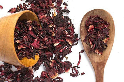 Akshit 2.5 oz. Dried Hibiscus Flowers (Flor de Jamaica) Tea | Loose Leaf Tea | Caffeine-Free | Vegan Friendly | Fleurs d'hibiscus – Antioxidant Herbal Tea