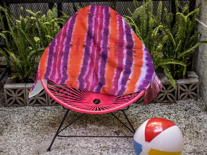 Drip Dyed Print Beach Towel