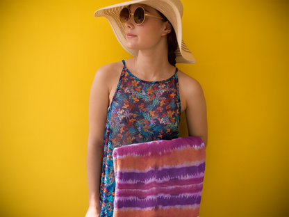 Drip Dyed Print Beach Towel