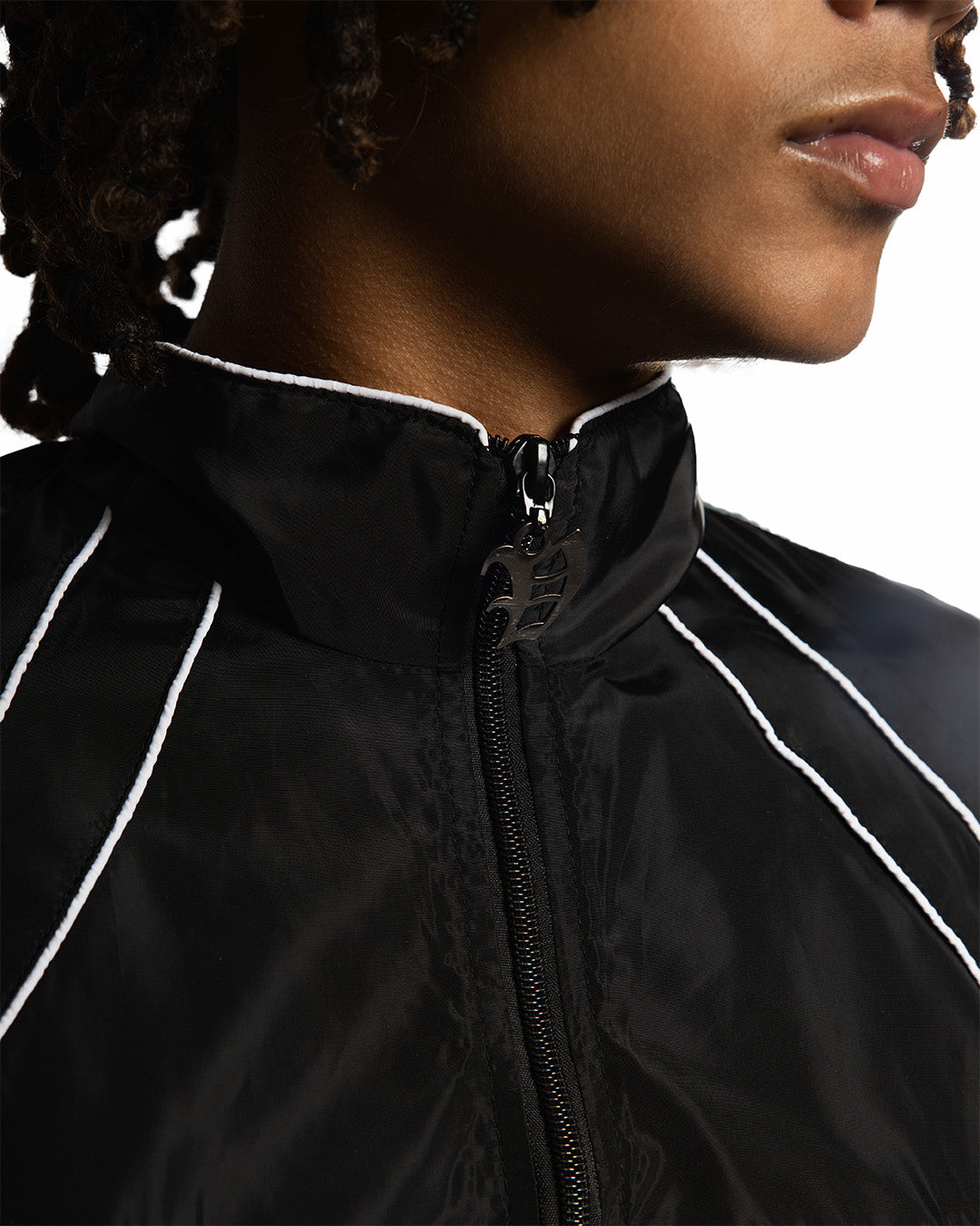 “RADIANT AURA” NYLON TRACK JACKET (NIGHT PULSE)
